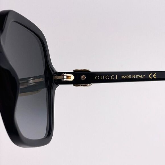 ? GUCCI GG1072S 001 Sunglasses Black Gray Gradient Square Women main image 11